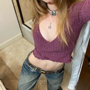 Purple/mauve long sleeve fairy top